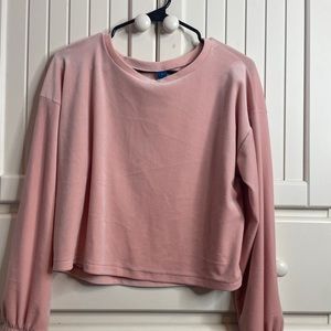 Pink Velvet Long Sleeve Shirt